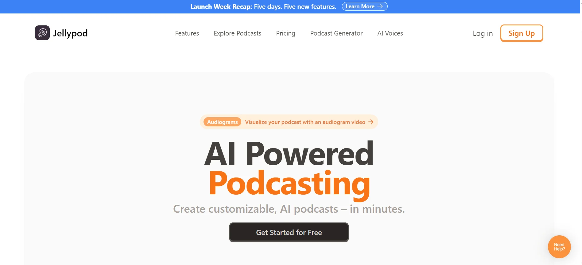 AI Podcast Generator 11 Jelly pod - Heyeve.ai