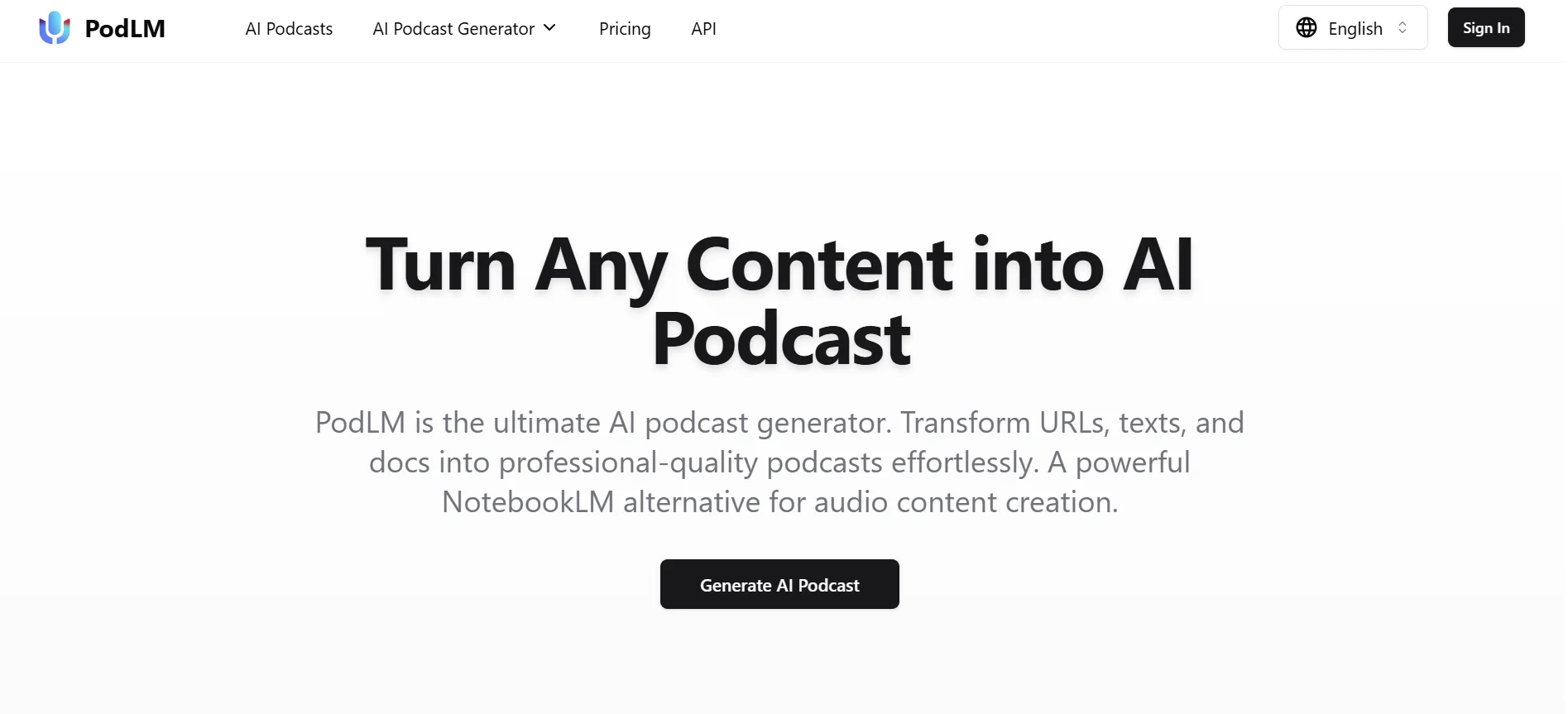 AI Podcast Generator 12 PodLM - Heyeve.ai