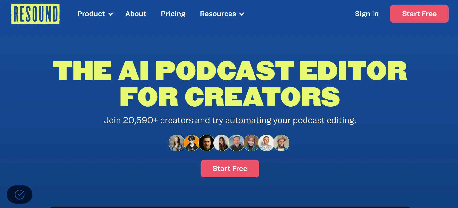 AI Podcast Generator 14 Resound - Heyeve.ai