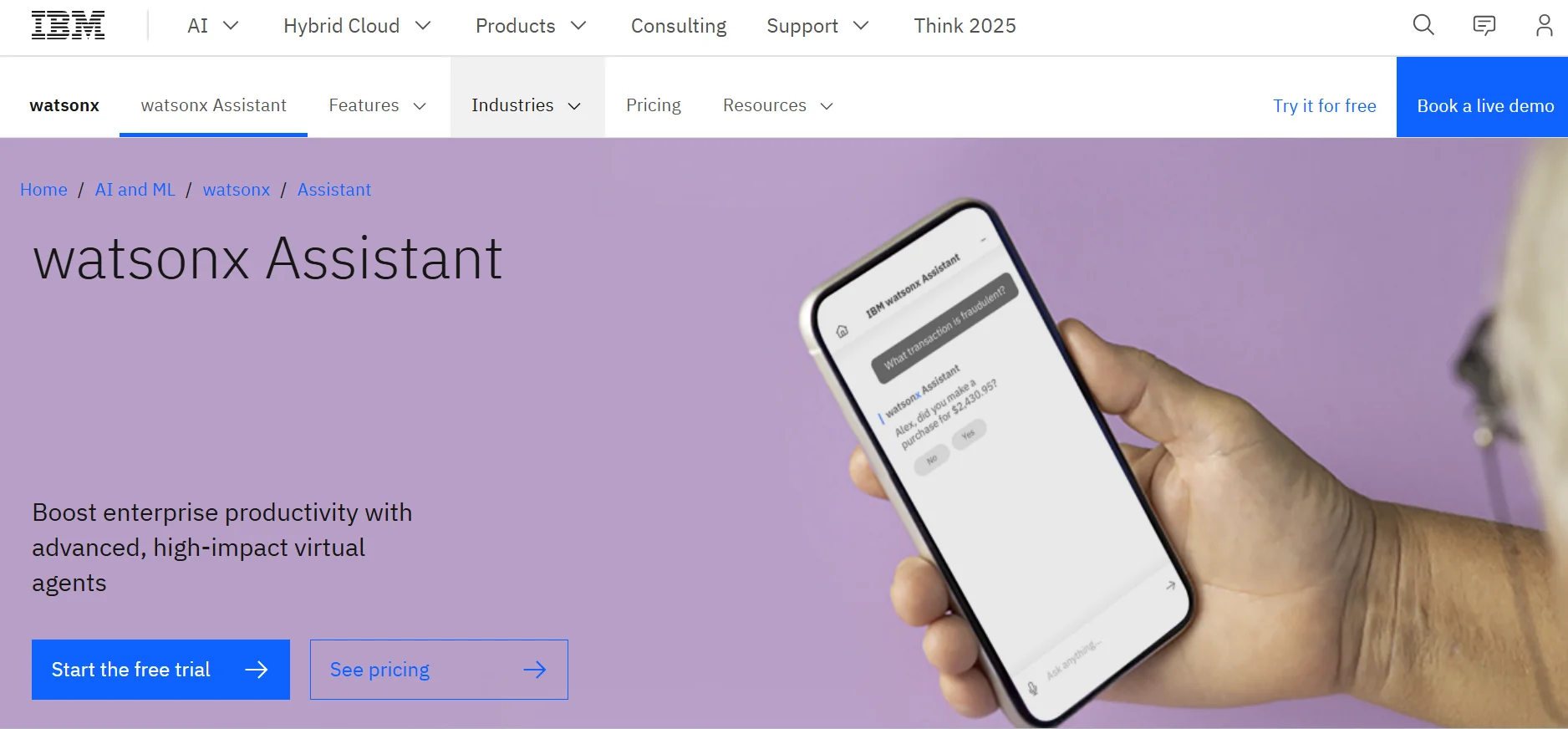 AI Question Answer Tool 5 IBM Watson Assistant - Heyeve.ai