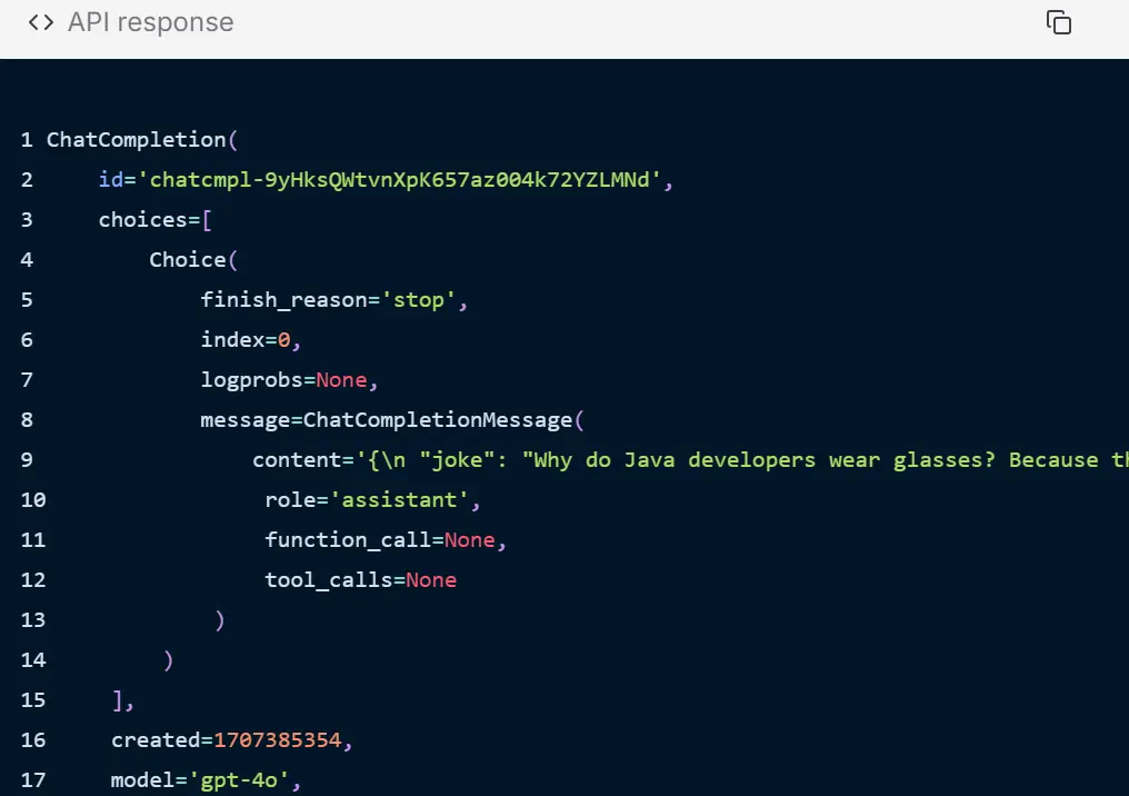 API Response - Heyeve.ai