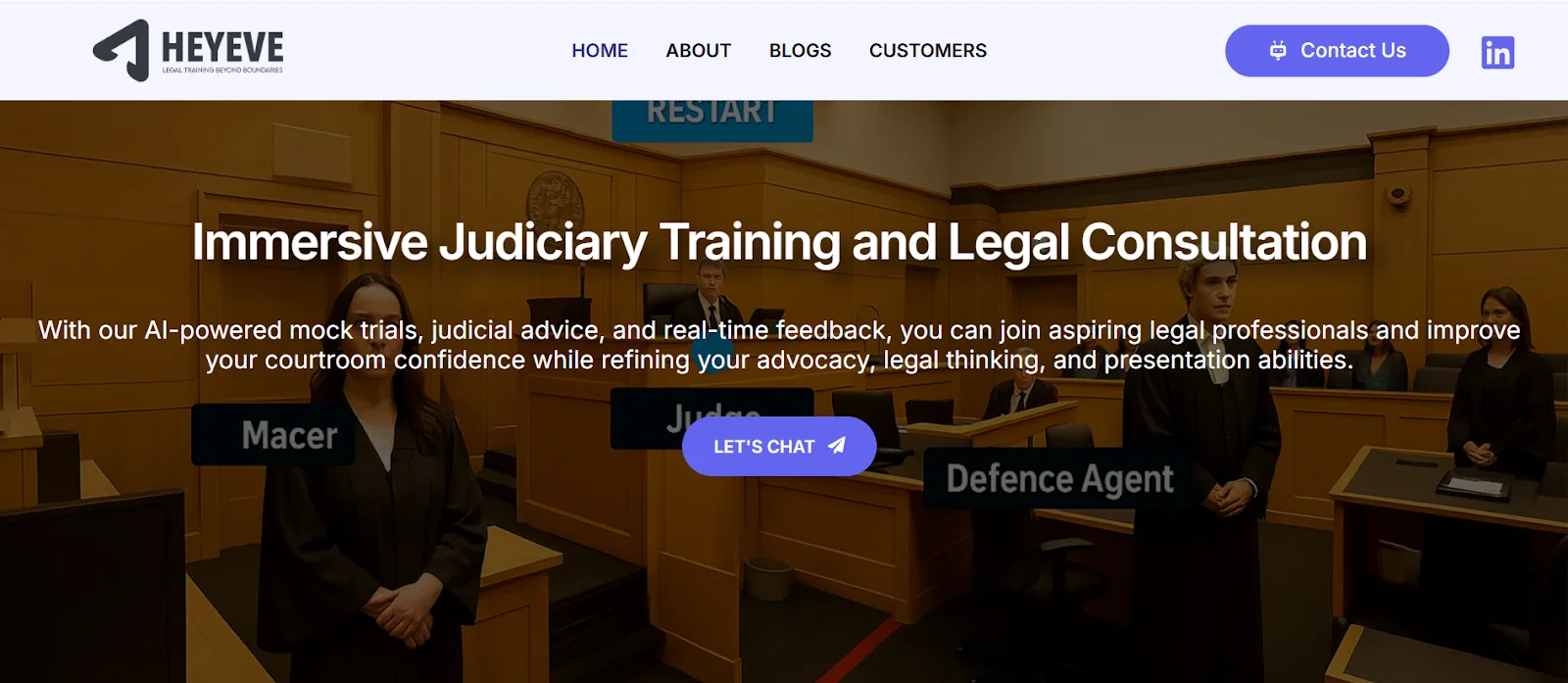VR Powered AI Chatbot Assistant for Lawyers - Heyeve.ai